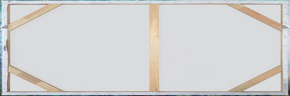 "Deep Red Sunset" Painting Print on Wrapped Canvas, 30"x10"