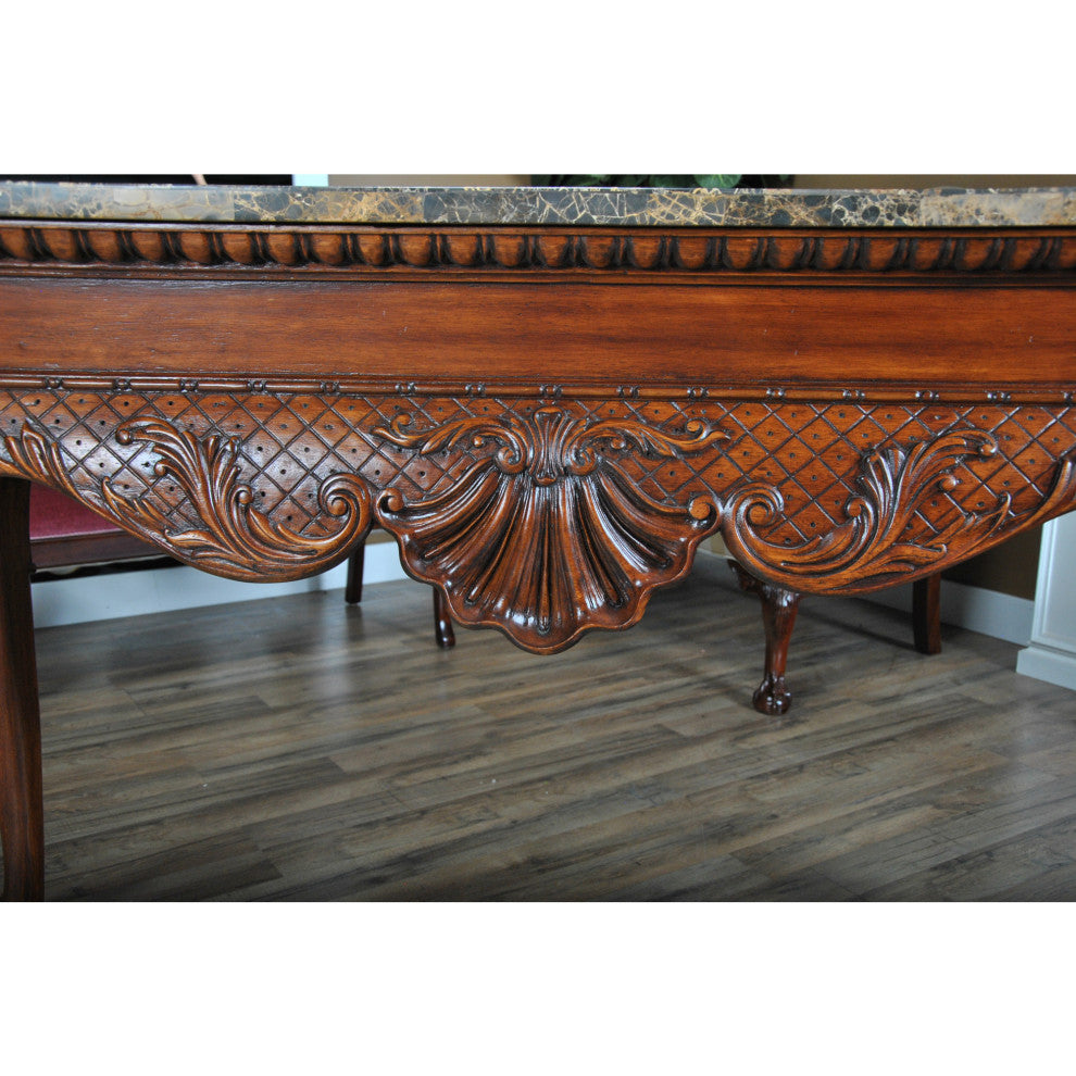 NVIN0241 Large Faux Marble Top Console