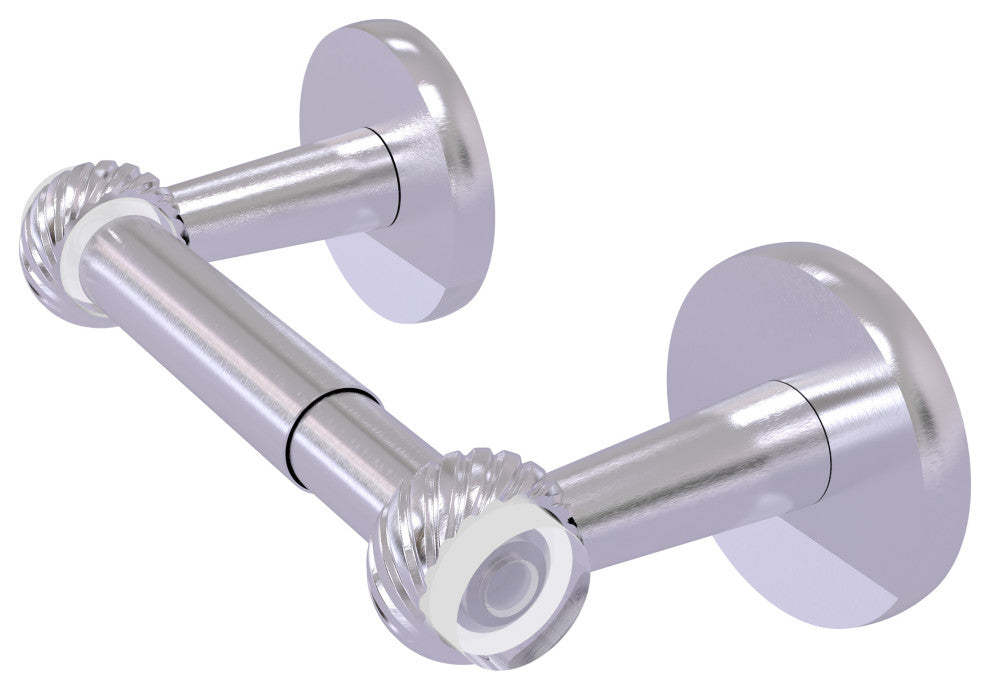 Clearview Two Post Toilet Tissue Holder with Twisted Accents, Satin Chrome