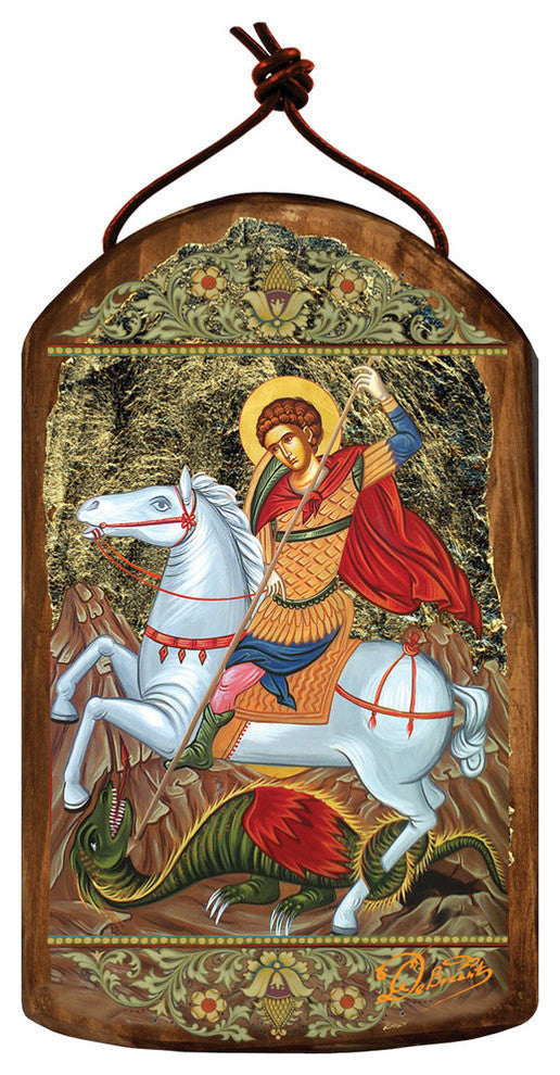 Icon Saint George Wooden Ornament