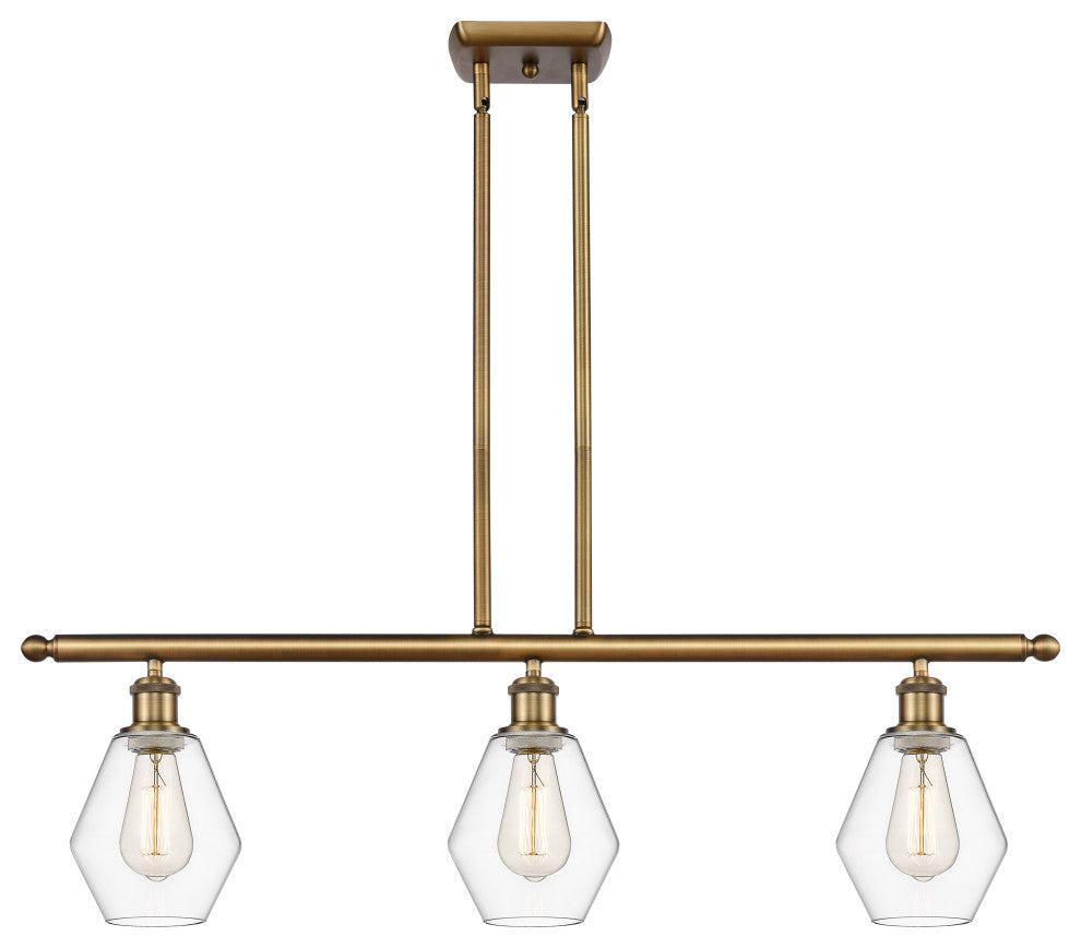 Innovations 516-3I-BB-G652-6 3-Light Island Light, Brushed Brass