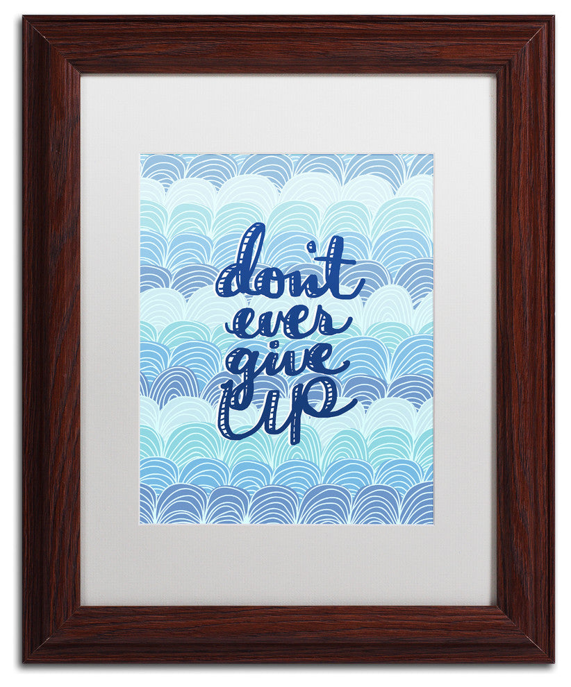 Elizabeth Caldwell 'Don't Give Up Waves' Art, Wood Frame, White Mat, 11x14