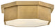 Hinkley Facet Medium Flush Mount, Heritage Brass