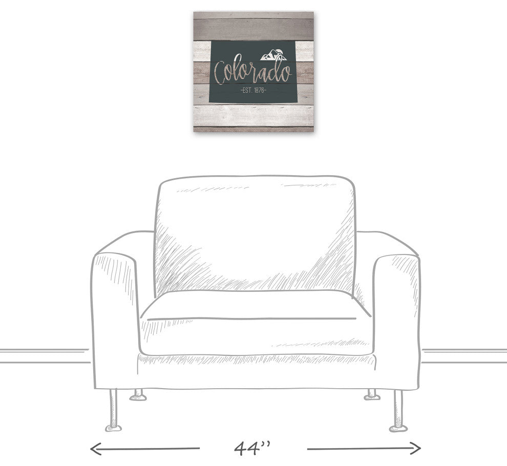 Colorado Established 16x16 Canvas Wall Art