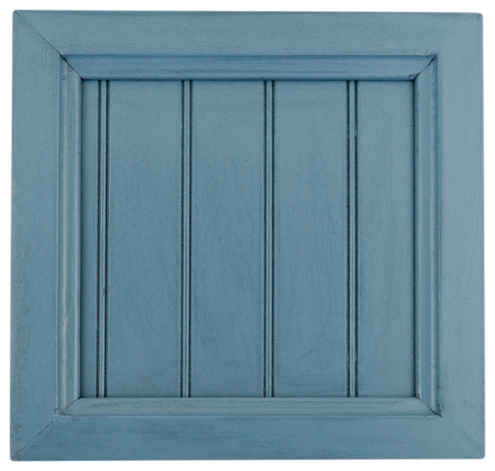 Coastal Executive Desk with CPU Storage, Smoky Blue