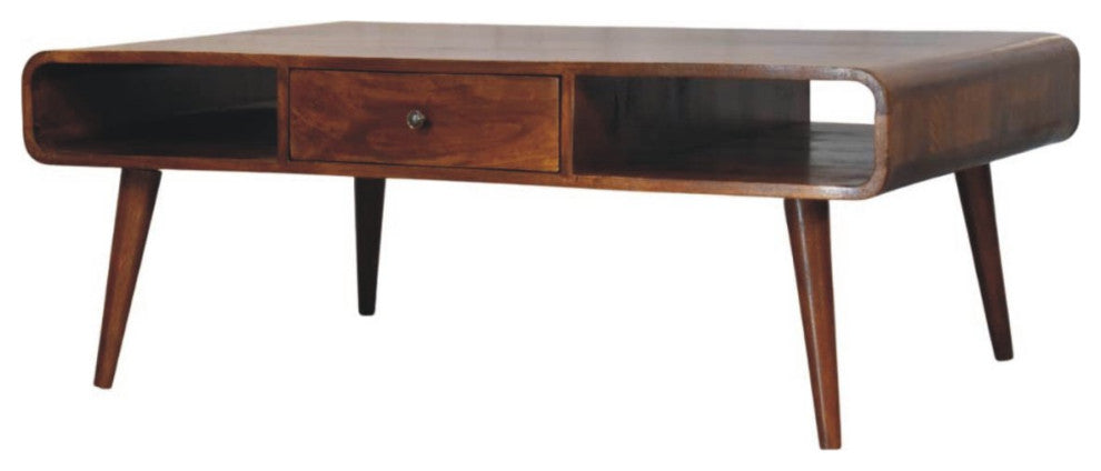 Coffee Table Avora 2 Drawer, Chestnut Finish