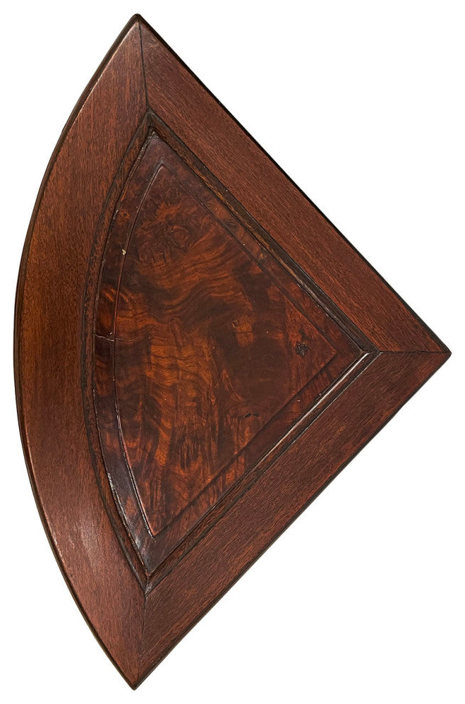 Consigned Antique Chinese Rosewood, Burl Wood Top Coffee Table w/4 Nesting stool