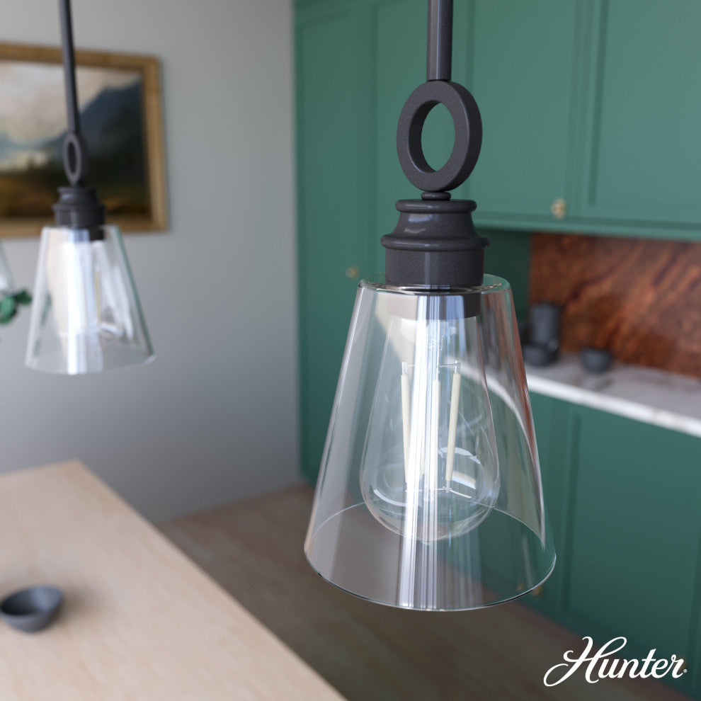 Hunter 6" Klein Noble Bronze 1 Light Pendant Ceiling