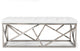 Modrest Lindsey Modern White Leatherette and Stainless Steel Bench