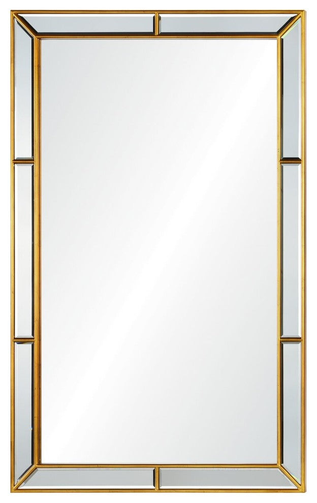 Mia Venetian Mirror, Burnished Gold Leaf