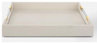 Uttermost Wessex White Shagreen Tray