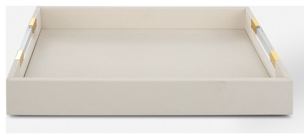 Uttermost Wessex White Shagreen Tray