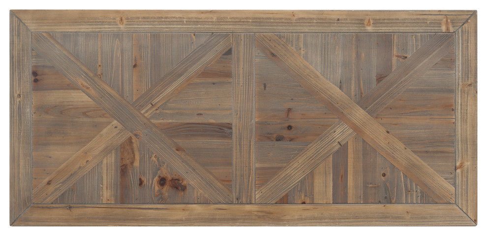 Kiara Reclaimed Wood Writing Desk, Rustic Black