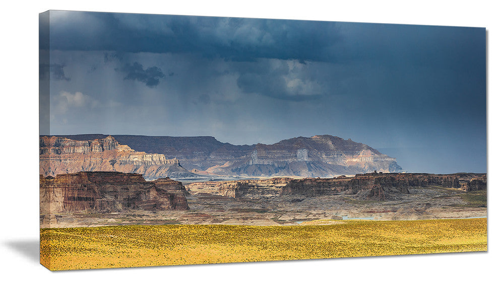 Lake Powell Panorama, Landscape Canvas Art Print, 32"x16"