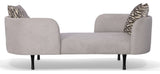Divani Casa Jamie Glam Light Blue Fabric Two Seater Chaise