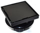 HEATGENE Square Shower Drain With Flat Cover With Base Flange, Matt Black, 6"