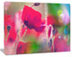 Close Up View of Red Poppy Flowers, Floral Canvas Art Print, 40"x30"