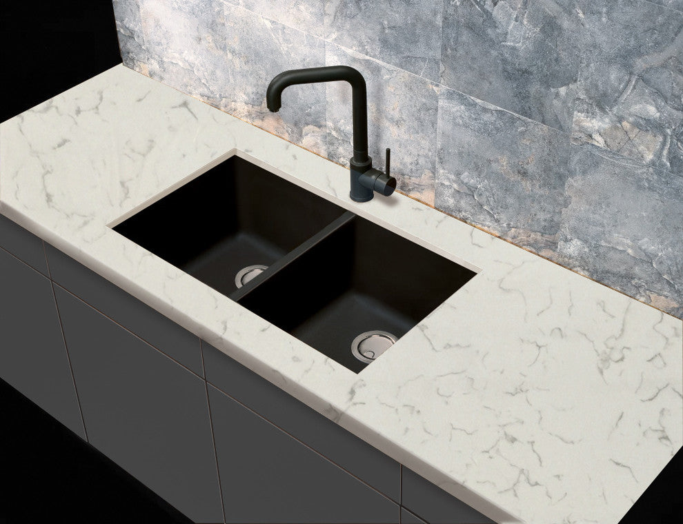 Transolid Radius Granite 31-in Undermount Kitchen Sink