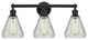 Innovations 616-3W-BK-G275 Conesus 3 Light 24" Bath Vanity Light, Matte Black