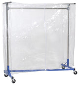 Cover - Clear Vinyl w/ Zipper - 60"H - 64"L - for 5ft Z-Rack Clear, 60"h - 64"l