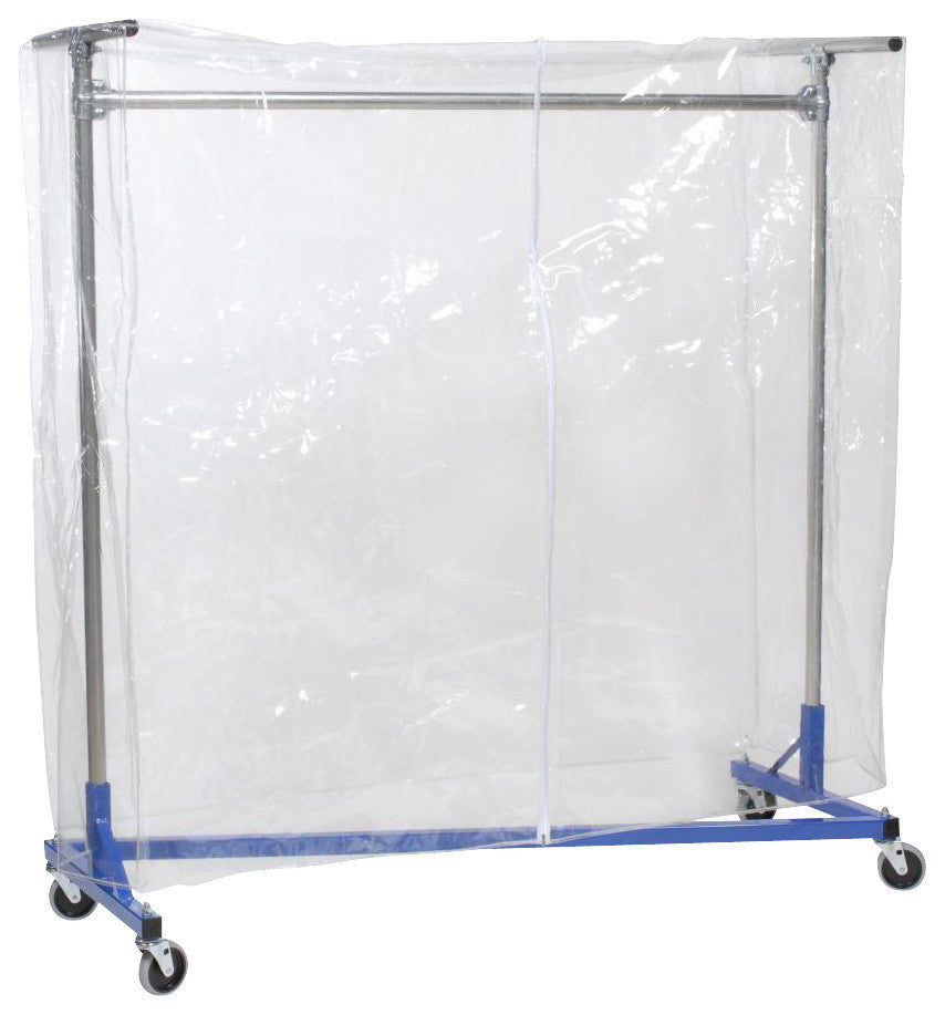 Cover - Clear Vinyl w/ Zipper - 60"H - 64"L - for 5ft Z-Rack Clear, 60"h - 64"l