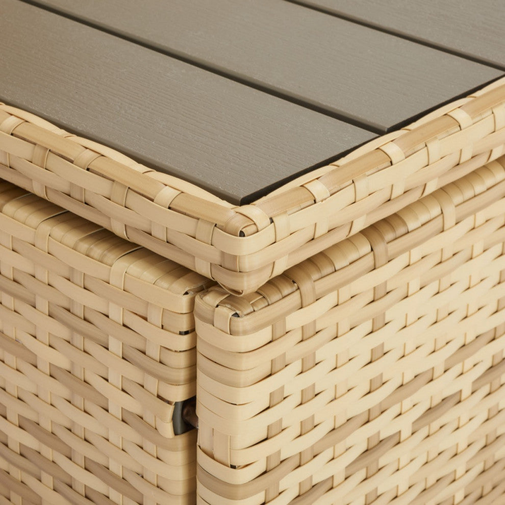 Safavieh Outdoor Viora Loveseat Natural/White Cushion