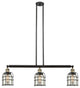 Innovations 213-BAB-G58-CE Bell Cage 3 Light Island Light, Black Antique Brass