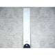 Feather White White Wash Peshawar Wool Hand Knotted Runner Rug, 2'11"x9'4"