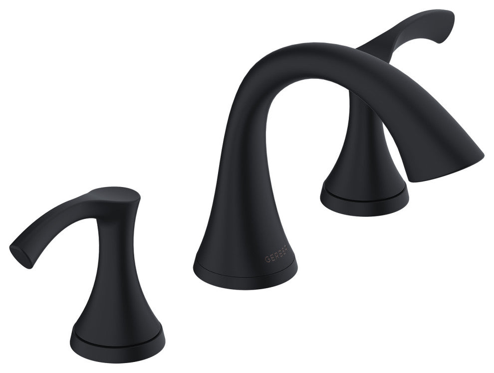 Antioch Two Handle Widespread Lavatory Faucet Satin Black