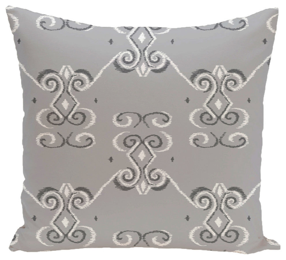 On The Line Geometric Print Pillow, Rain Cloud, 26"x26"