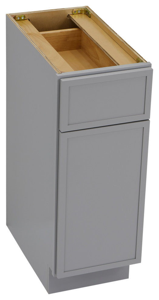 Vanity Art Birch Plywood Single Base Storage Cabinet, Gray, 12"
