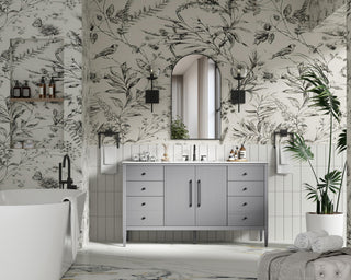 Home Living 60" Single Bathroom Vanity, Grey