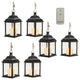 Set of 6, Lighted LED Candle Lanterns With Remote