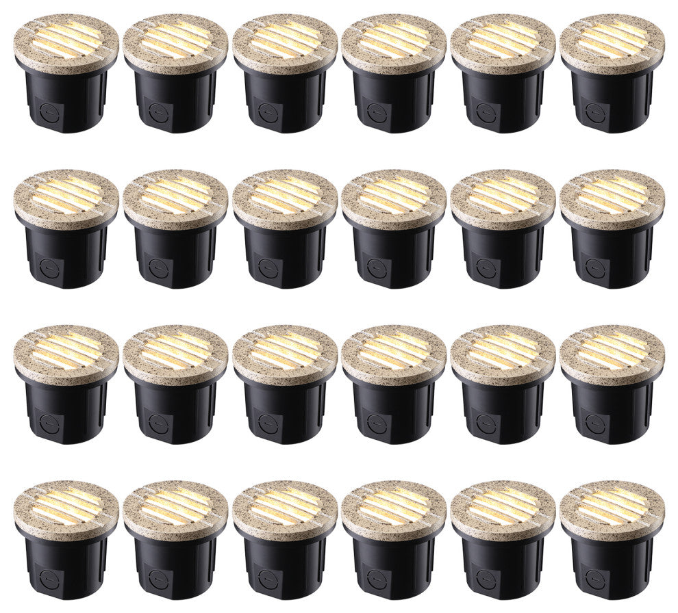 24-Pack 6W Well Lights LED Low Voltage 12-24V, In-Ground Lighting