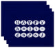 18"x14" Happy Holidays, Word Print Placemat, Blue, Set of 4