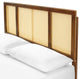 Platform Bed Frame, Full Size, Wood, Brown Walnut, Modern Mid-Century, Bedroom