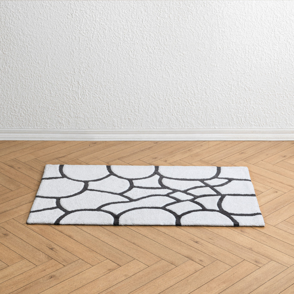 Edington Machine Tufted Bath Mat, Gray, 30x50