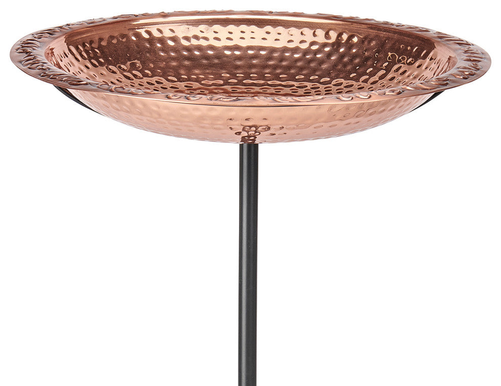Pure Copper 18" Bird Bath on Garden Pole By Good Directions