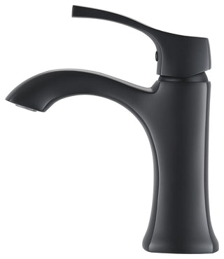 Ancona Morgan Single Lever 1-Hole Bathroom Faucet, Matte Black