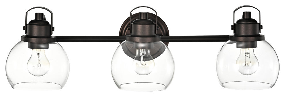 CHLOE Lighting Janice Contemporary 3-Light Rubbed Bronze Bath Vanity Fixture