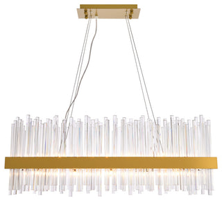 Elegant Lighting 3000G36 Dallas 20 Light 36"W Crystal Linear - Gold