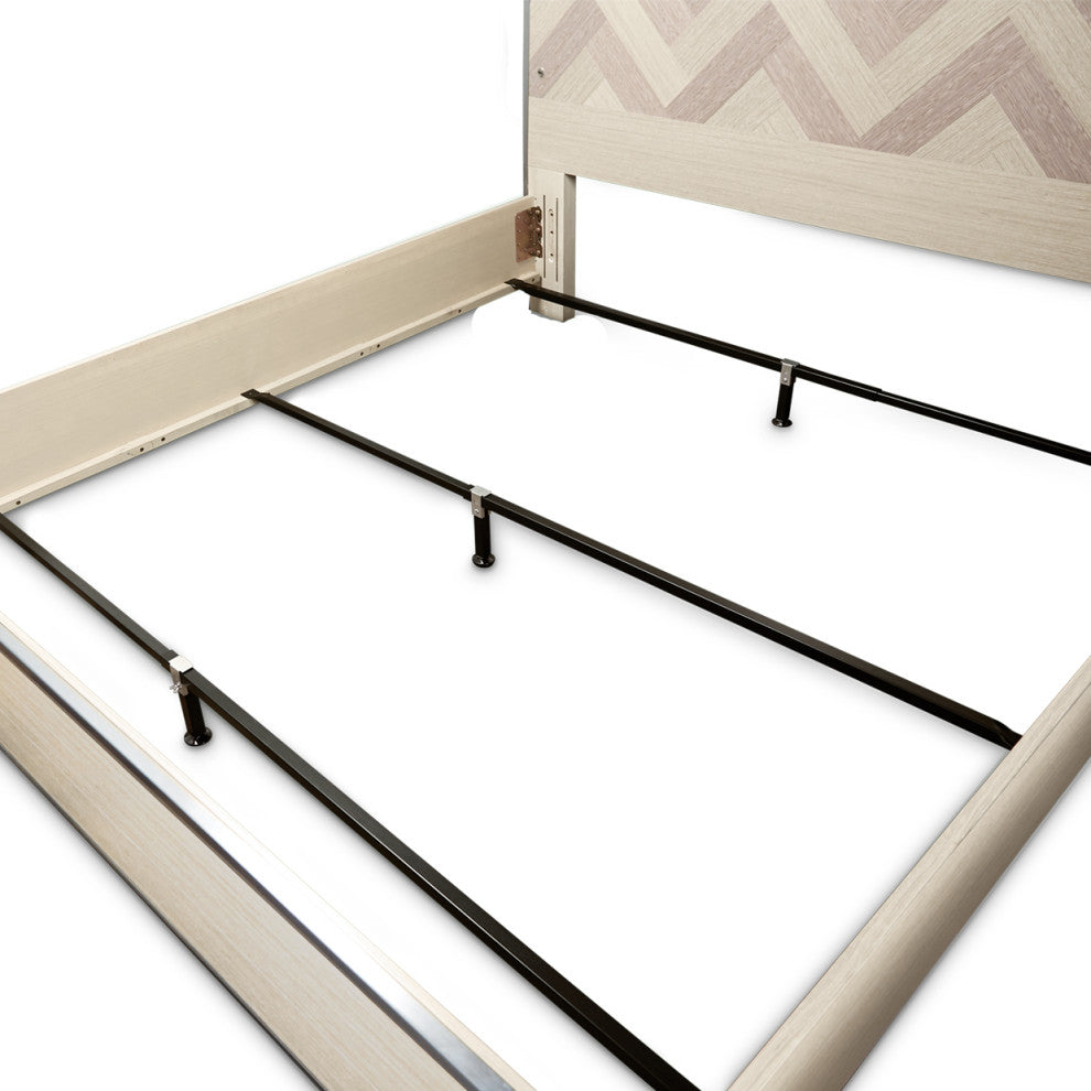 Silverlake Village Cal. King Panel Bed - Washed Oak