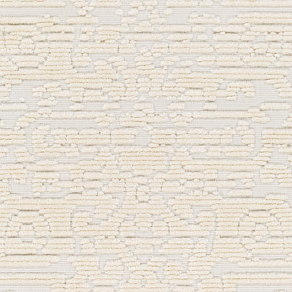 Lyna LYA-2318 Cream Machine Woven 7'10" x 10'1" Rug