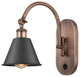 Innovations 518-1W-AC-M8-BK Smithfield 1 Light 7" Sconce, Antique Copper