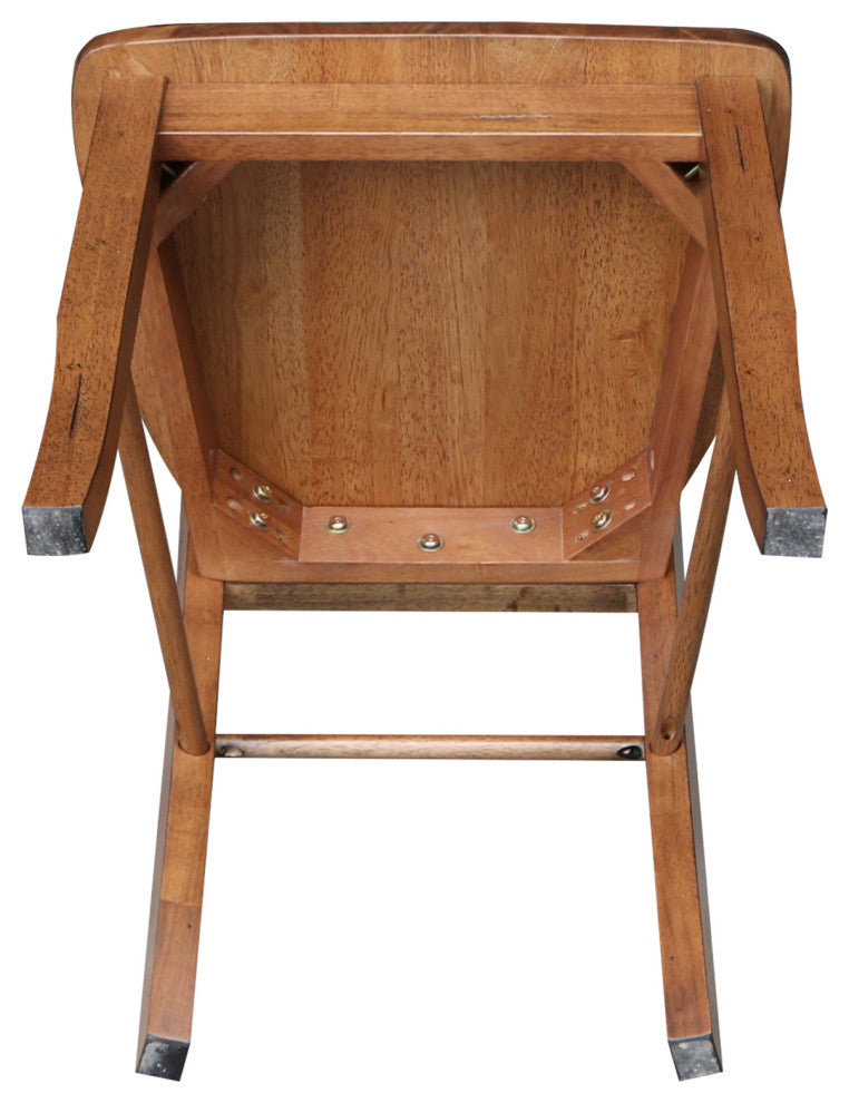 Set of Two Madrid Chairs, Distressed Oak