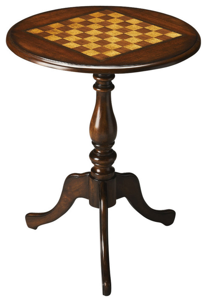 Colbert 22" Round Pedestal Game Table, Cherry