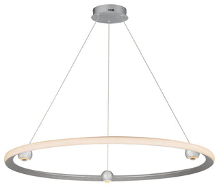 ET2 E23514 Nodes 40"W LED Ring Chandelier - Brushed Aluminum