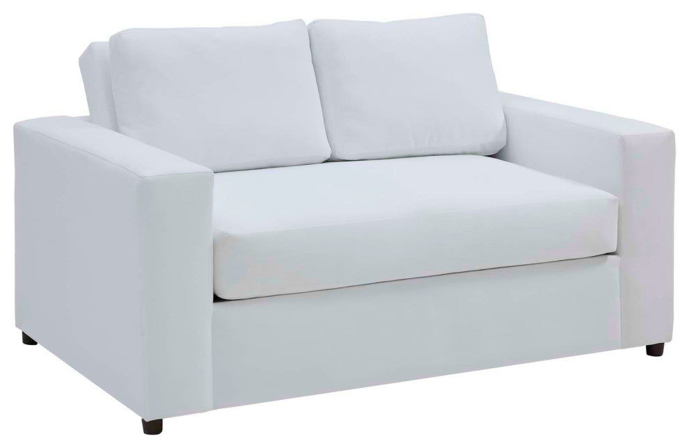 Avendale Velvet Loveseat, Dove White