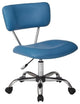 Vista Task Office Chair in Blue Faux leather