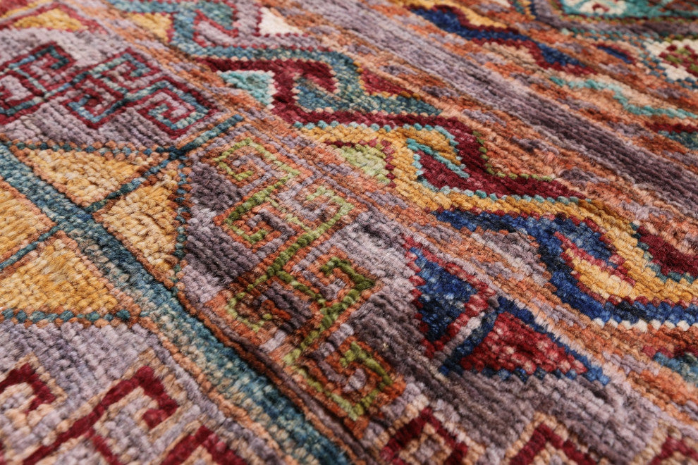 Super Kazak Khorjin Handmade Wool Rug 6' 11" X 9' 9" Q9827